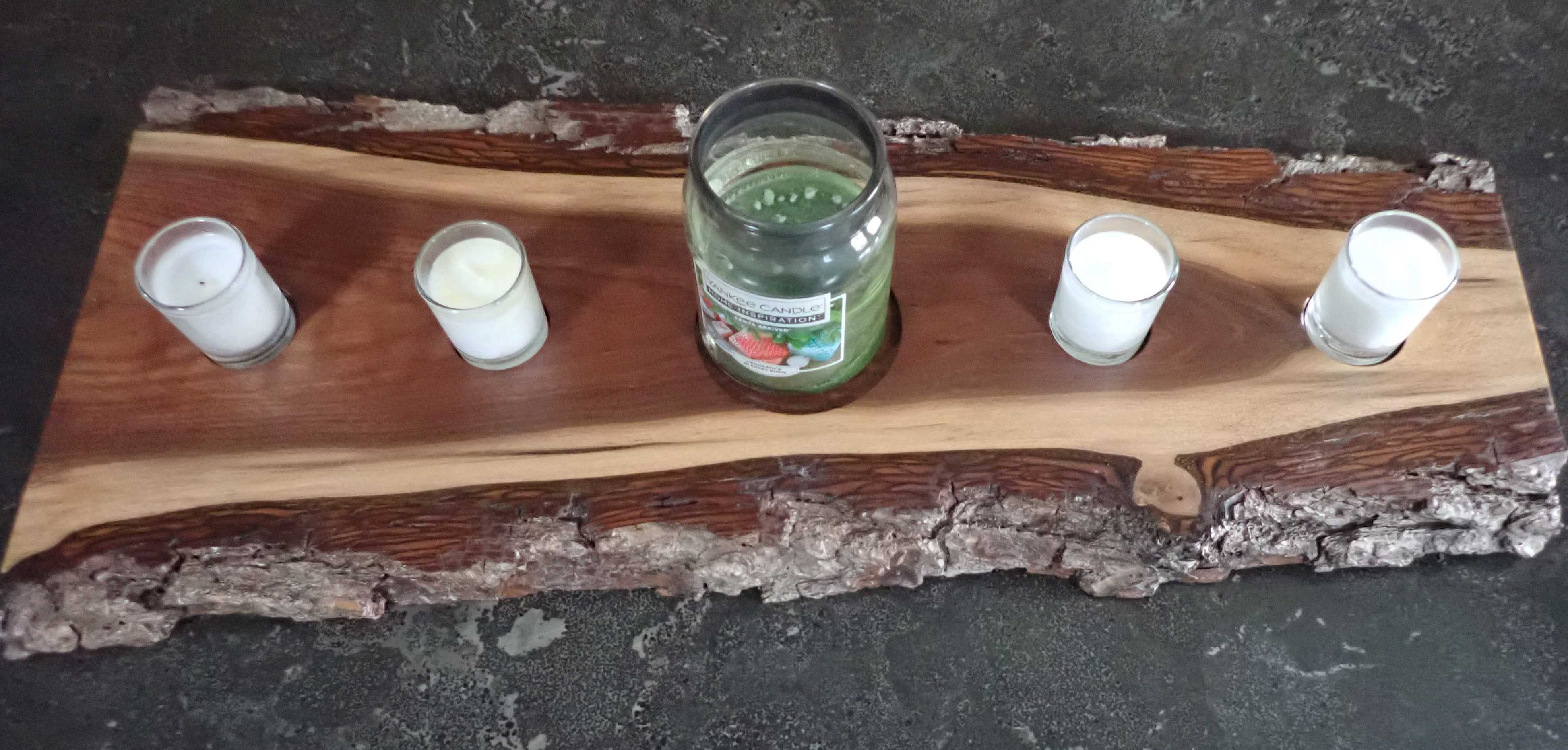 board with candles